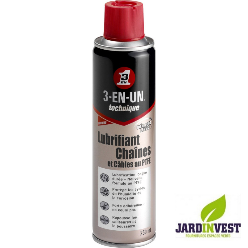 Lubrifiant pour chaines et cables 3-EN-UN  aerosol de 250 ML