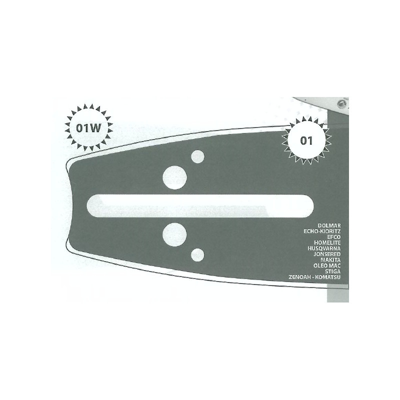 Guide tronçonneuse 33 CM adaptable DOLMAR PS410 type 325 1.3mm 56 Maillons