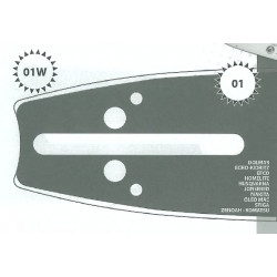 Guide tronçonneuse 40 CM adaptable DOLMAR 105 type 325 1.5mm 66 Maillons