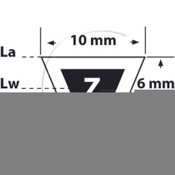 Courroie de traction tondeuse type Z18