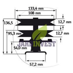 Palier de lame ROPER-AYP pour 44" & 50"  