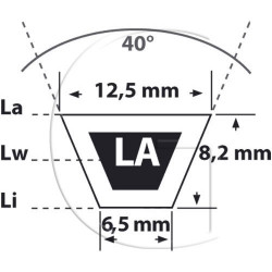 Courroie tondeuse type LA112