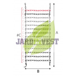 Chaines à neige pour pneumatique 4.80 / 4.00 - 8 modèle à échelles ( la paire )