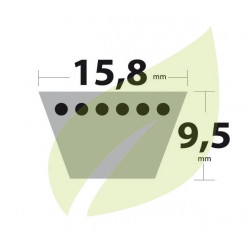 Courroie adaptable 5L 39 pouces 