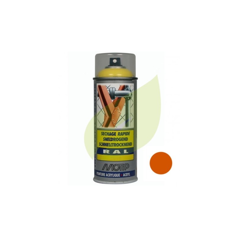 Bombe de peinture orange OLEO MAC KUBOTA aérosol 400 ml