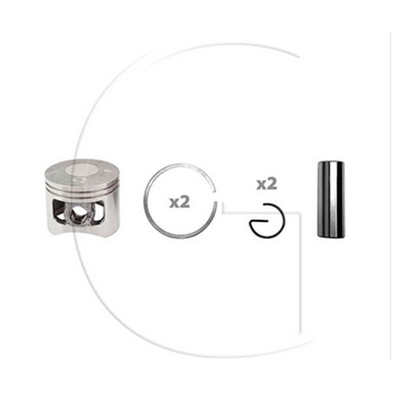 Piston compatible avec moteur tronconneuse DOLMAR 117, 119, 120