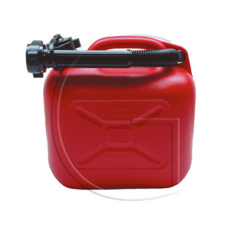 Bidon Essence 5L Homologué ONU - Bec Verseur Inclus - Plastique Noir - Pour Diesel Et Sans Plomb - 11